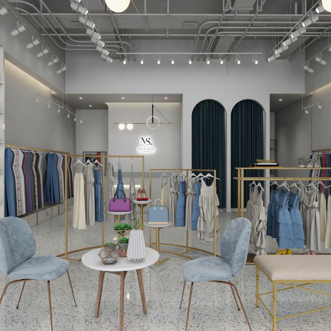 开云潮流空间打造：服装店装修效果图精选(图3)