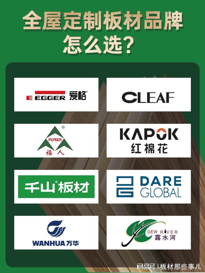 kaiyun登录入口登录全屋定制板材品牌怎么选？